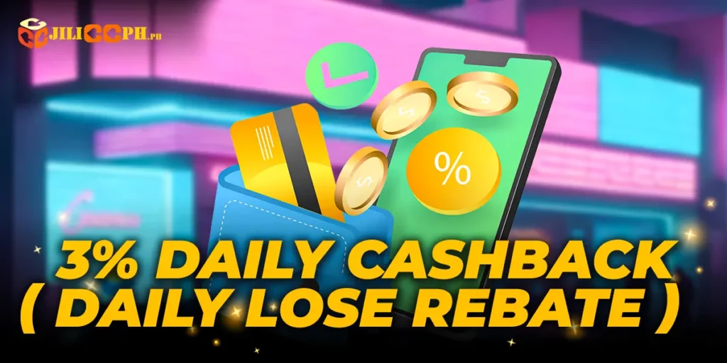 3% Daily Cash Back on rebate Promotion at Jilicc Casino