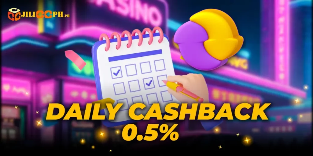 Daily Cashback 0.5% Bonus at Jilicc